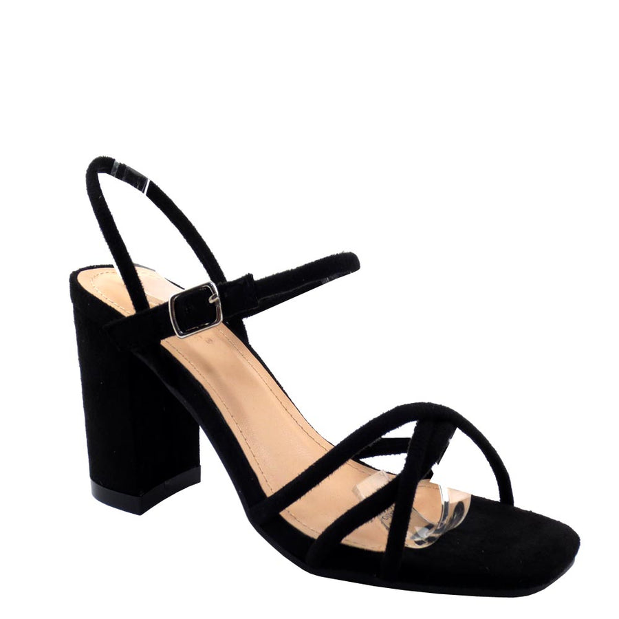 Tobi Heels | Felicia Patent Square Toe Strappy Heels Black - Womens » OKTAN  ITB